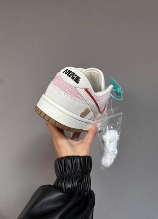 Жіночі кросівки nike sb dunk  ‘85 double swoosh pink rabbit premium.4 фото