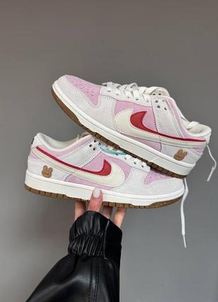 Жіночі кросівки nike sb dunk  ‘85 double swoosh pink rabbit premium.8 фото