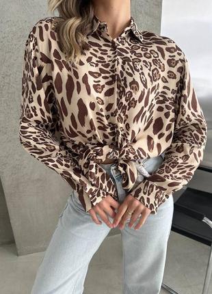Турция рубашка в леопардовый принт вискоза 100%3 фото
