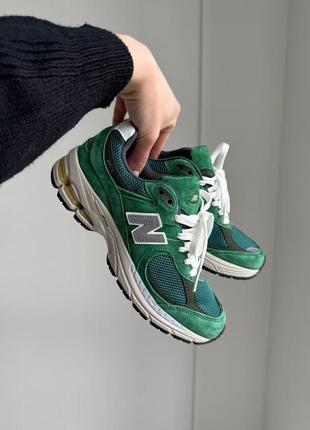 Нью белес кроссовки зеленые new balance 2002r "forest green"2 фото