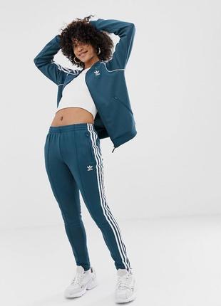 Стильний синій голубий спортивний костюм adidas originals з полосами оригінал