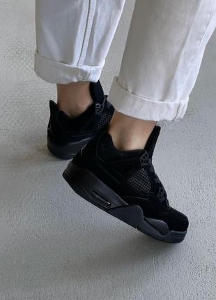 Кросівки jordan 4 black cat6 фото