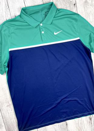 Nike dri-fit поло футболка l размер спортивная зелёная оригинал3 фото