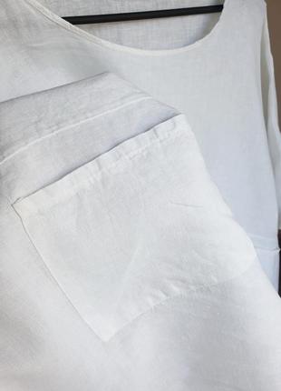 Оверсайз блуза-разлитайка лен италия8 фото