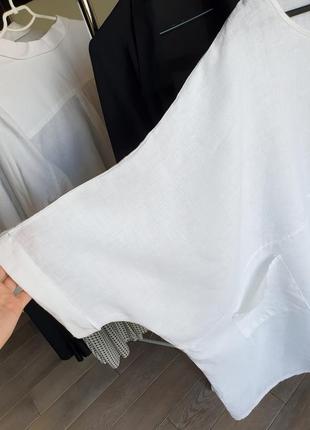 Оверсайз блуза-разлитайка лен италия6 фото