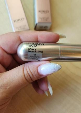 Kiko coloured balm 02|04 бальзам для губ5 фото