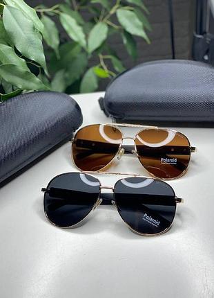 Мужские солнцезащитные очки bulgari aviator капельки булгари bvlgari классические авиаторы черные коричневые
