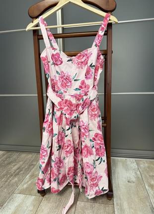 Платье мини mohito с розами4 фото