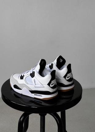 Кроссовки jordan 4 black white sb4 фото