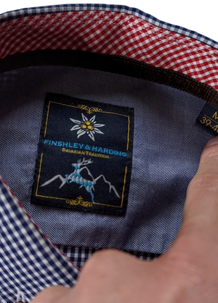 Finshley &harding баварская рубашка повседневная/активный отдых | октоберфест | эдельвейс4 фото
