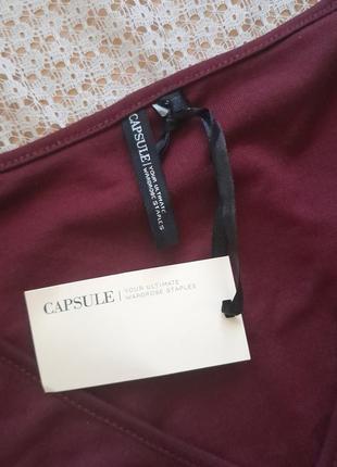 Стильна сукня вільного крою винного кольору capsule4 фото