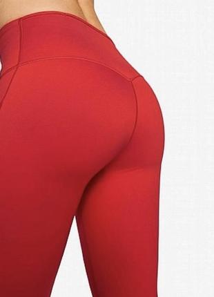 Лосини легінси жіночі червоні топ для спорту фітнесу зали nike3 фото
