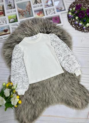 Нарядна мереживна блуза, кофтинка в школу