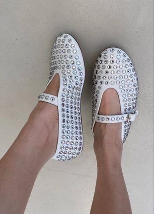 Балетки со стразами alaia strass lambskin ballet flats