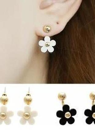 Сережки гвоздики у вигляді квітки чорної