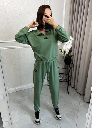 Костюм из оверсайз-свитшота и джоггеров5 фото