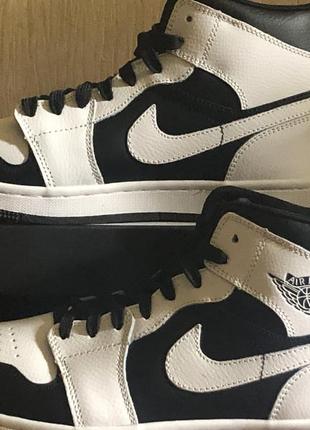 Кроссовки nike air jordan 1 black/white3 фото