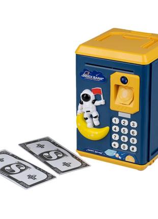 Сейф копилка электронная детская музыкальная с купюроприемником кодовым замком и...