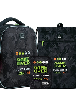 Kite школьный набор рюкзак пенал сумка set_k24-531m-6 game over