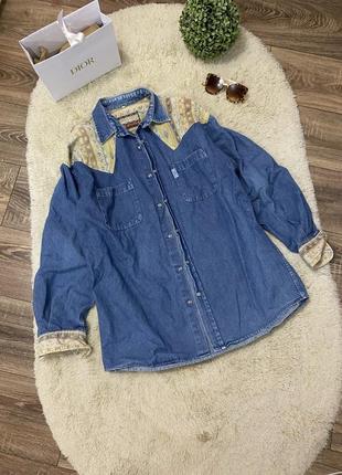 Джинсова вантажна сорочка