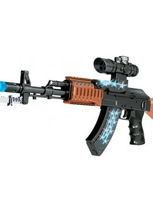 Іграшкова зброя zipp toys автомат світлозвуковою ak47, чорний (827b)