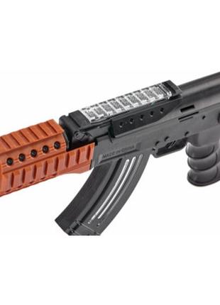 Іграшкова зброя zipp toys автомат світлозвуковою ak47, чорний (827b)5 фото