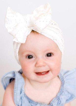 Дитячі одноколірні дихаючі пористі бантики прикраси, хустинки на голову