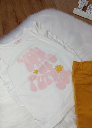 Стильный набор белая футболка и штанишки на 12-24 мес2 фото