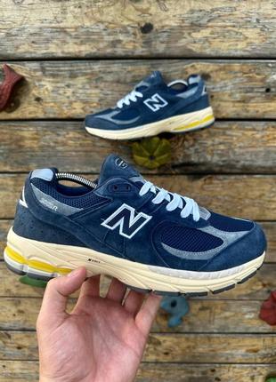 Кросівки чоловічі New Balance 827 White Blue Yellow White Blue Yellow dark navy3 фото