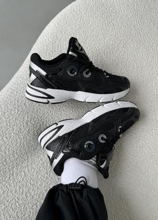 Адидас астер черные кожа adidas astir black/white1 фото
