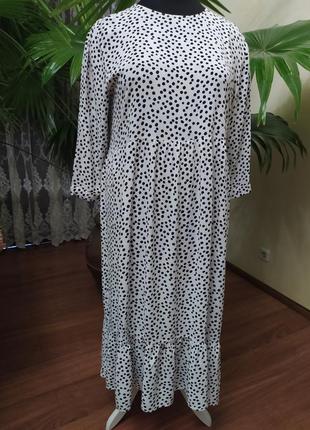 Крутезна сукня у горохи, віскоза, батал, 54-60  розмір2 фото
