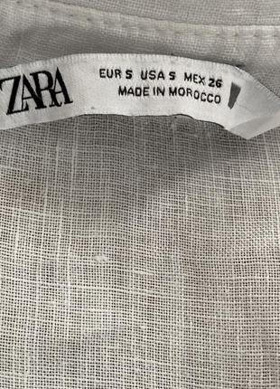 Нова укорочена лляна блуза сорочка льон 💯 zara s-m испания2 фото