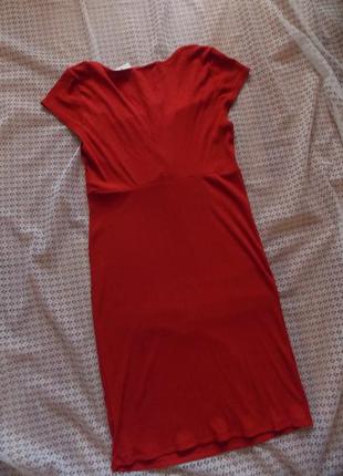 Miss selfridge стильна теракотова сукня в рубчик8 фото