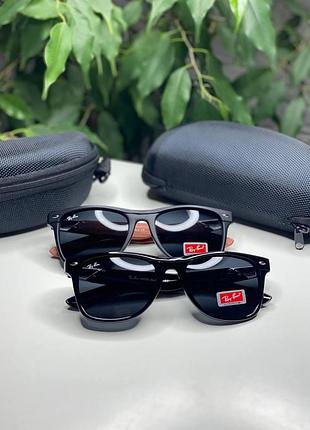 -20% сонцезахисні окуляри ray ban wayfarer скляні чорні рей бен класичні вайфарер універсальні чоловічі очки
