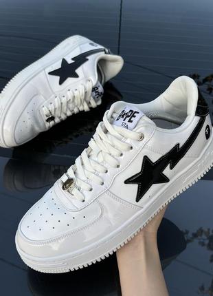 Мужские белые кеды кроссовки bape - a bathing ape оригинал размер 44