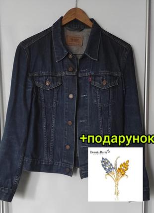 Джинсовая куртка levi's темно-синяя джинсовая джинсовый пиджак