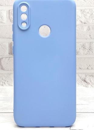 Чохол silicone case box для xiaomi note 9 / note 7 pro бампер із мікрофіброю блакитний