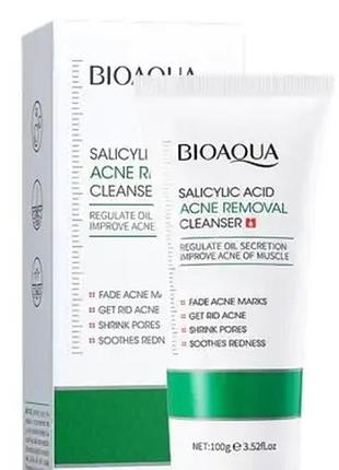 Пінка із саліциловою кислотою для проблемної шкіри bioaqua salicylic acid acne