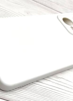 Чехол silicone case box для телефона xiaomi redmi note 12 pro 5g бампер с микрофиброй белый 3