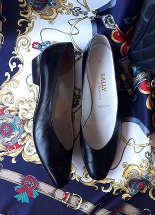 Bally, туфли винтаж, кожа р.37,5
