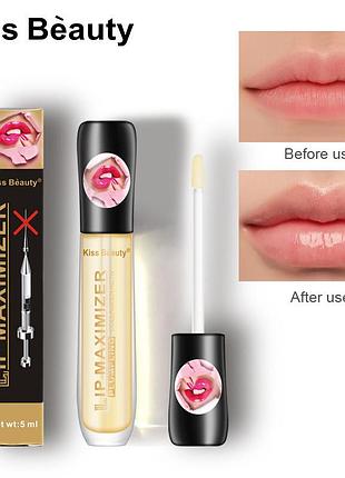 Блиск плампер для збільшення губ kiss beauty maximizer 5мл