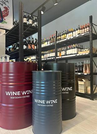 Уличный стол из бочки для кофейни с вашим логотипом. брендированые бочки.