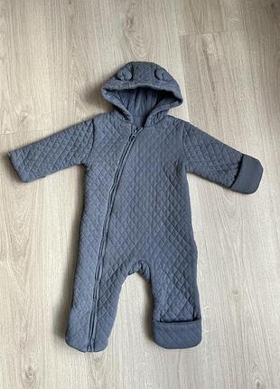 Комбинезон стеганый синий george 6-9 месяцев