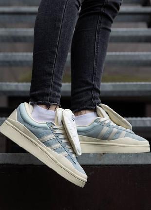 Кросівки adidas campus x bad bunny blue white1 фото