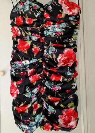 Платье сарафан бандо розы