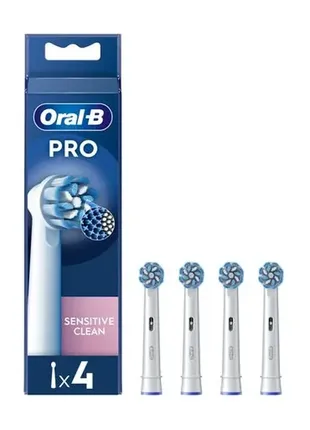 Сменные насадки для электрических зубных щеток oral-b pro sensitive clean, 4 шт