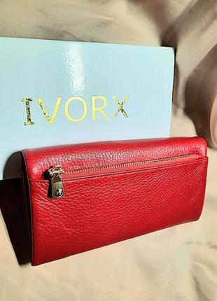 Шкiряний гаманець без жорсткого каркасу мiсткий ivorx2 фото