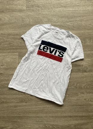 Женская оригинальная белоснежная футболка levis the perfect tee 36/s7 фото