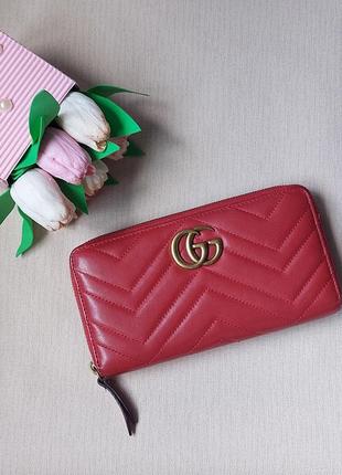 Жіночий гаманець gucci gg marmont zipper оригінал