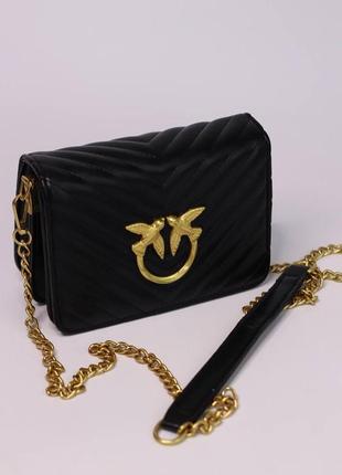 Женская сумка pinko love click classic quilt black, женская сумка, пинко черного цвета